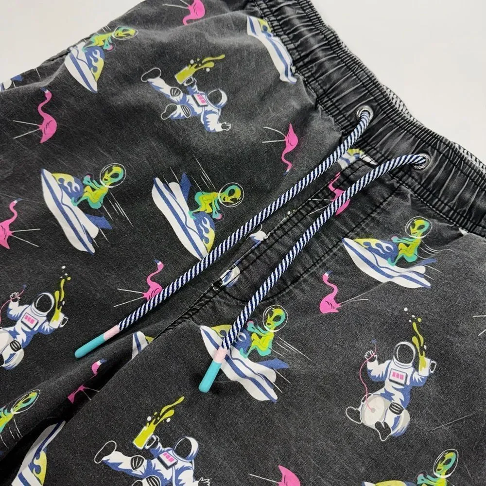 Party Pants Alien Print Swim Shorts Medium - Picture 2 of 13